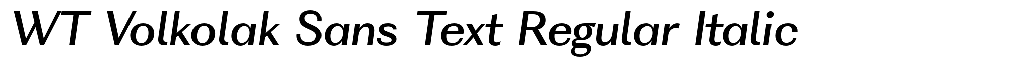 WT Volkolak Sans Text Regular Italic image